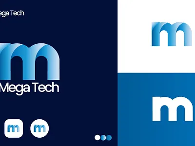 Mega Tech Modern logo branding graphic design logo