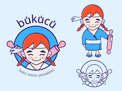 Bukucu - frozen dumpling delivery brand branding branding concept character mark illustration logo mascot ui