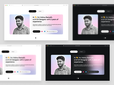 Vishnu Ramath | UI UX Designer Portfolio clean creative cv design freelancer minimal minimalist personal project portfolio portfolio landing page portfolio website resume resume clean ui ux web web design webdesign webflow website