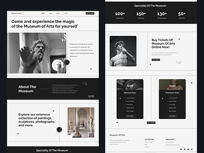 The Museum Of Arts - Museum Website art art collection art gallery collection design gallery hero section landing page museum museum of arts museum web museum website ui ux design sculpture ui ui design ui ux ux web web design webdesign