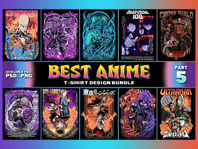 Best Anime T-shirt Design Bundle - part 5 manga bundle