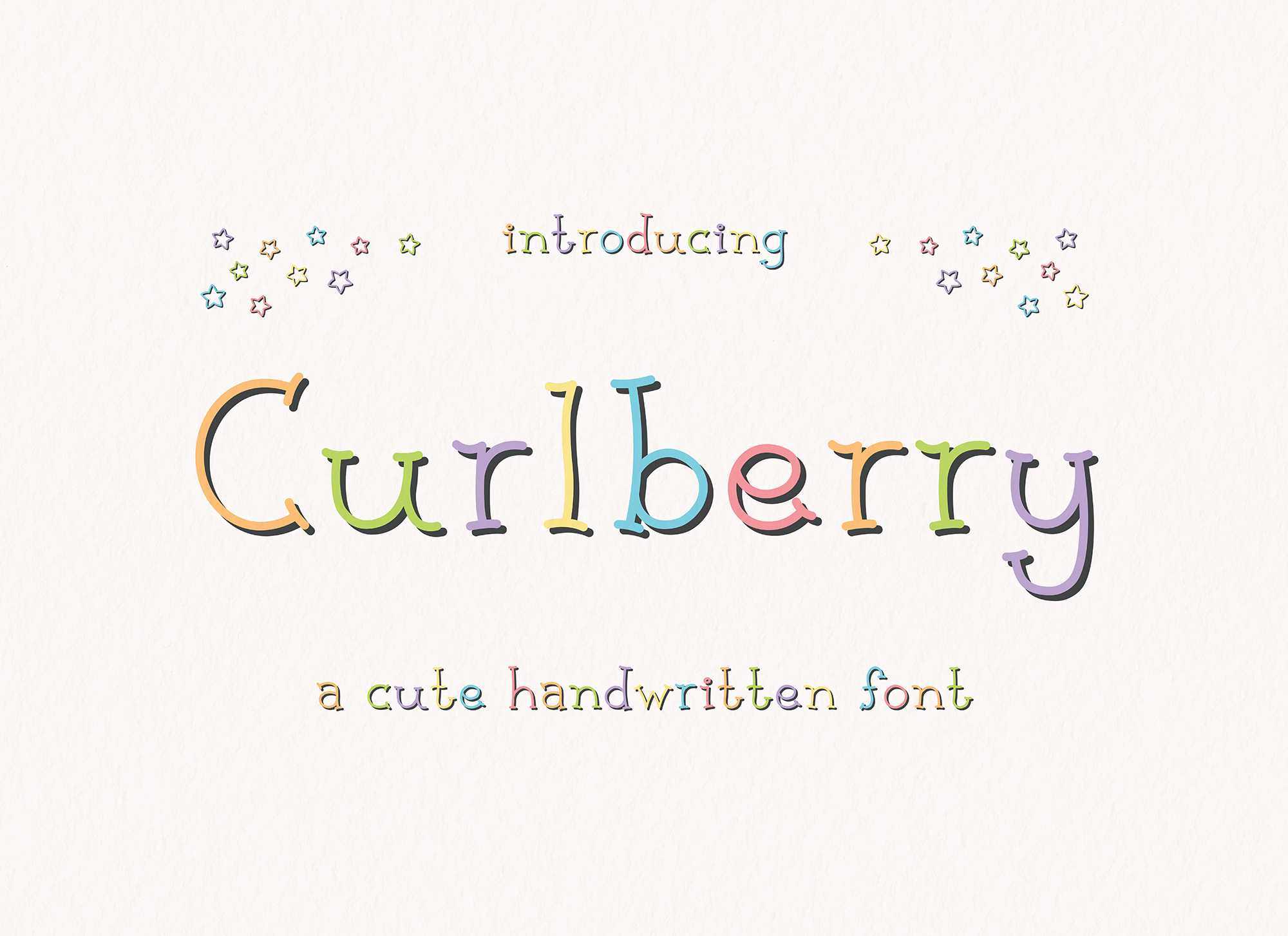 Curlberry - A Cute Handwritten Font beautiful charming childish comic cute font gentle handwriting handwritten joy kiddy letters loving natural playful pretty script stunning typeface typography
