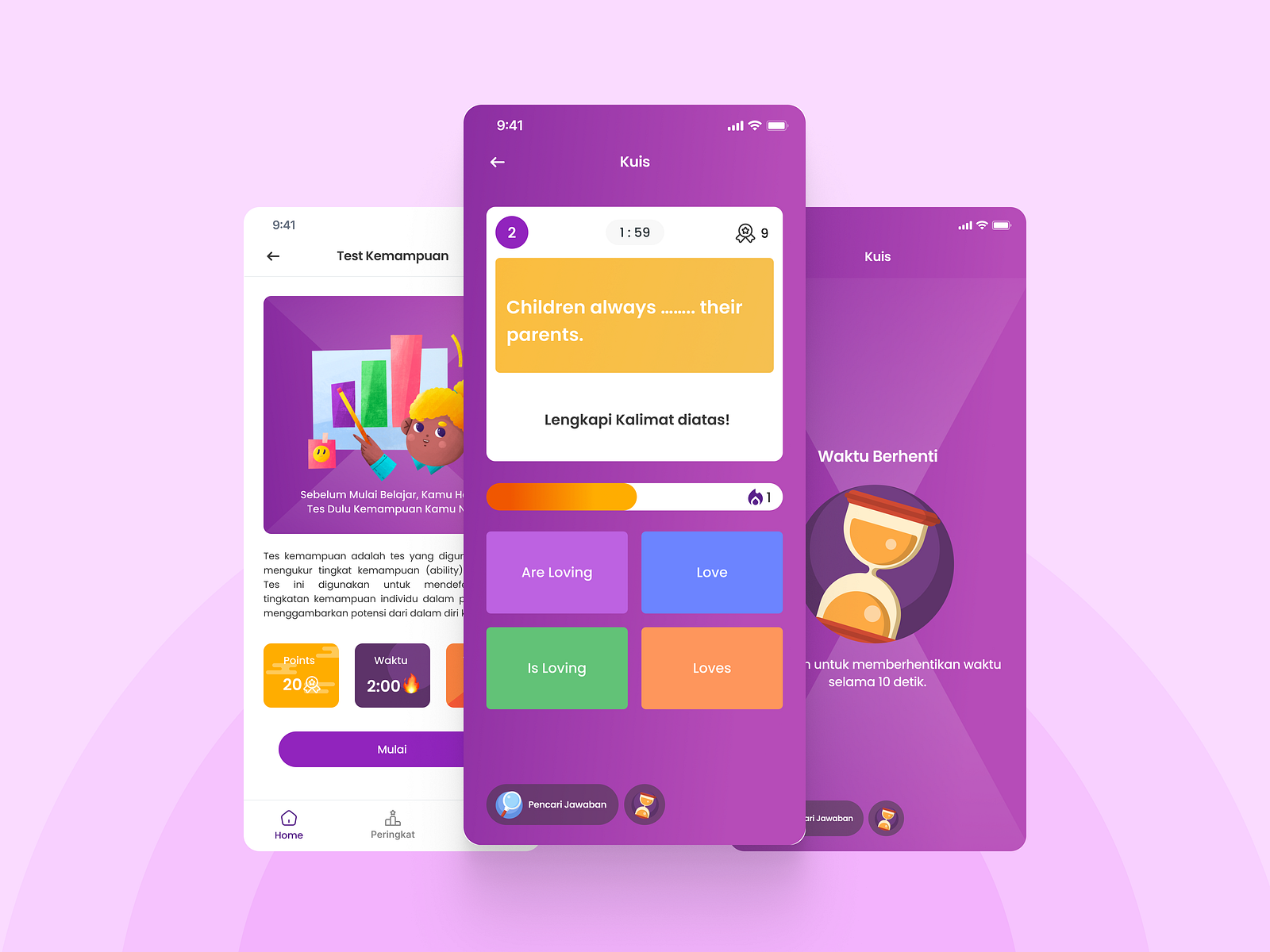 Quiz Page - Mobile Learning by Via Listi Anggraeny on Dribbble