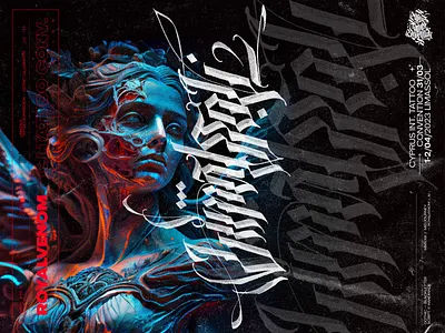 "Limassol" Calligraffiti Artwork in Neue Brutalism Style ai art branding calligraffiti calligraphy design gothic font gothic script grotesque illustration insta post logo neo brutalism neue brutalism royalvenom