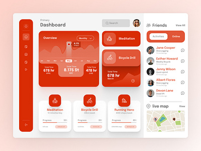 Fitness Dashboard UI design branding dashboard design dashboard ui fitness dashboard design gym dashboard design illustration sports dashboard design typography ui design ui designer uiux designer