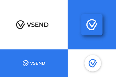 Vsend Logo Design apps logo brand identity i need logo identity letters logo logo logo designer logos modern logo v letter