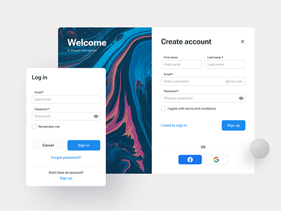 Log in or sign up components design design system figma log in sign up simple stand ui ui kit ux