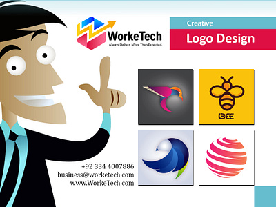 Logo Design brand logo business logo design graphics logo logo design services worketech