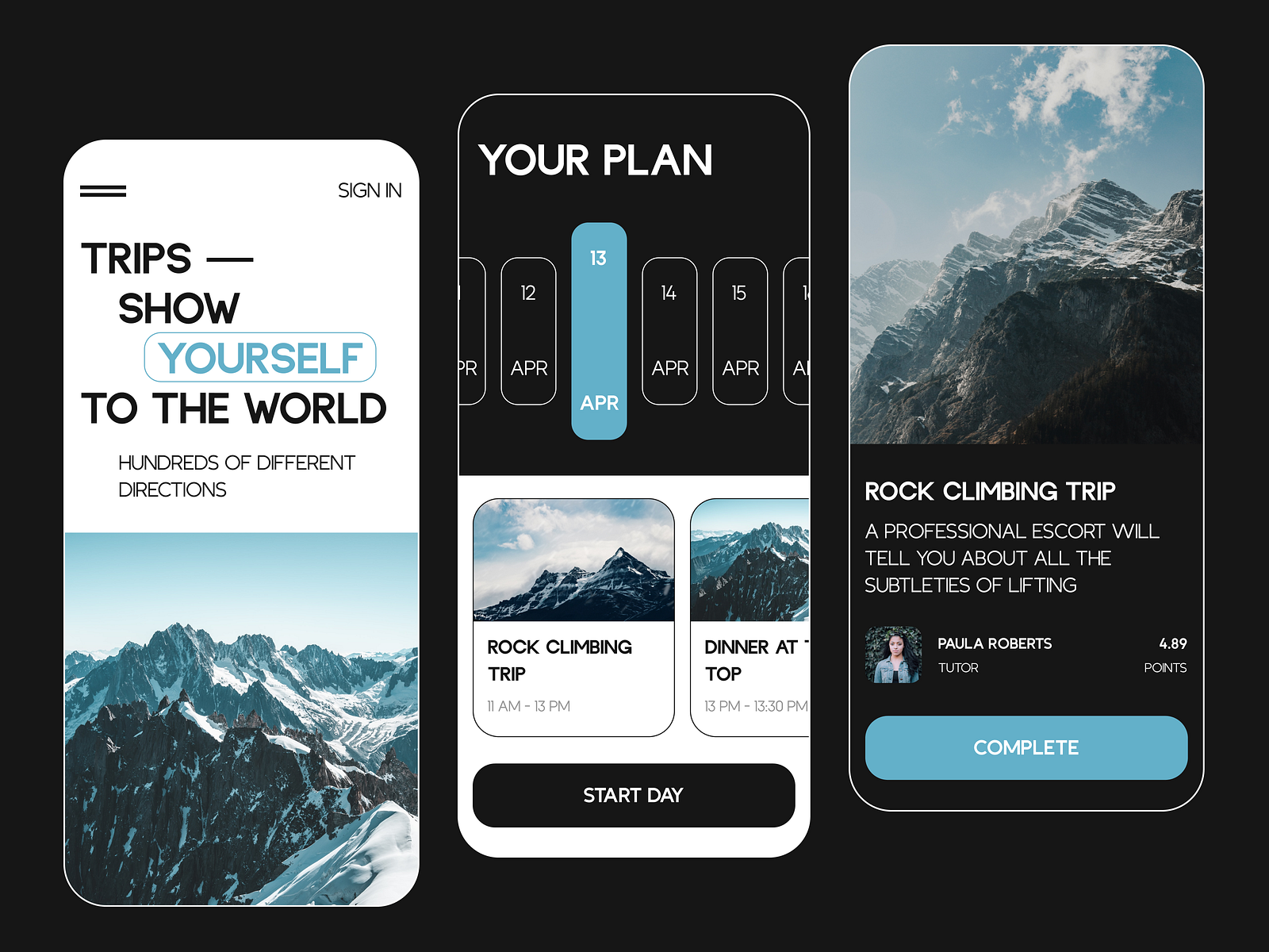 Travel Planner App by Eugene Khalturin on Dribbble