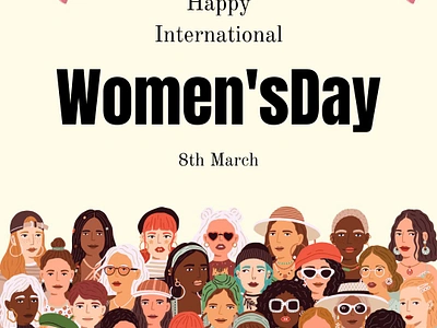 Happy International Women Day 3d animation branding graphic design logo motion graphics ui