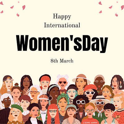 Happy International Women Day 3d animation branding graphic design logo motion graphics ui