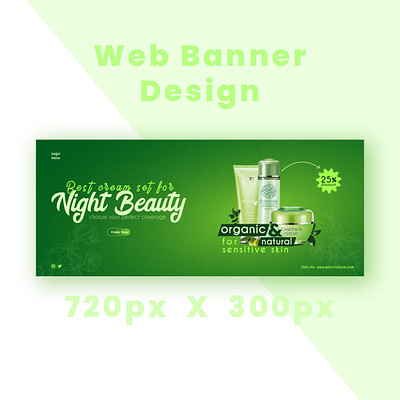 Beauty Products Web Banner Design ads design beauty products design social media web ads web banner