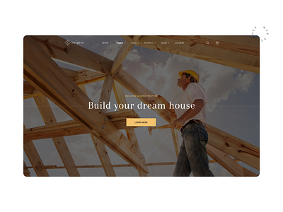 Building & Construction website | Inspire building constraction creative design illustration interface ui web web design website