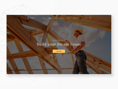 "Inspire" Building & Construction website template building constraction creative design illustration interface ui web web design website