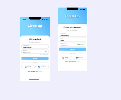 App (Login and Signup) Design app graphic design typography ui