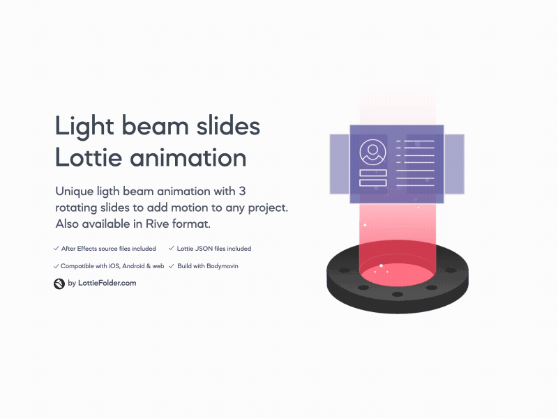 Light beam Lottie animation animation chart dashboard light beam lottie lottie animation lottiefiles rive rive animation vector