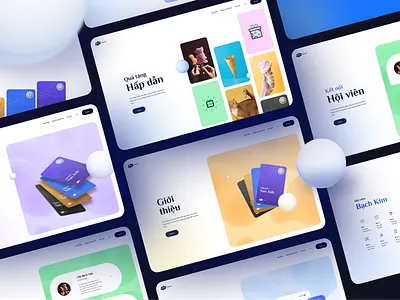 Member card website card cards landingpage member onepage ui website