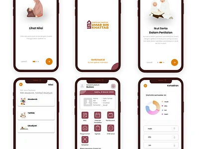 Tahfidz School Umar Bin Khattab app design islamic mobile mobile app school ui uiux ux