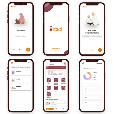 Tahfidz School Umar Bin Khattab app design islamic mobile mobile app school ui uiux ux