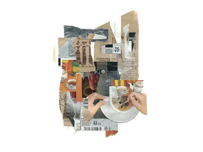 08_Chocolate abstract abstraction chocolate collage februllage februllage2023 glitch paper абстракция коллаж фебруллаж