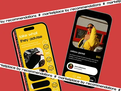 Recommendation Marketplace App app clothes fashion marketplace mobile shop trade ui