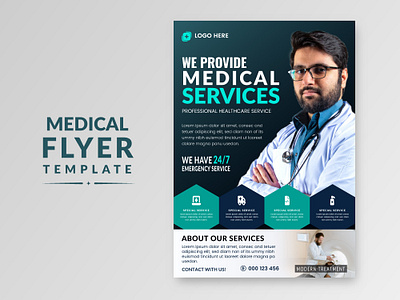 Medical Flyer Design Template a4 a4 flyer clean clinic creative healthcare hospital medical flyer modern template