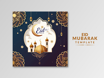 Eid Mubarak Instagram Post Design creative design eid al fitr eid mubarak illustration instagram post social media post square