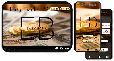 Easy Bank (Banking made easy) application bankapp branding design figma illustration logo portfolio ui user experience design ux