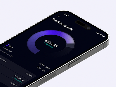 Crypto App Detail🔮 card charts crypto crypto app dashboard finance finance app graph illustration interface ios app motion graphics personal profile profile details purple app save saving uiux