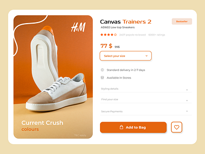 Sneaker Webpage 3d animation branding canvas design graphic design hm logo shoes shopping ui ui design ui inspiration uiux ux webdesign