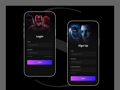 Login and Sing up Mobile app design app design mobile