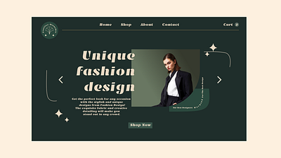 Fashion Landing Page app branding design graphic design illustration logo typography ui ux vector