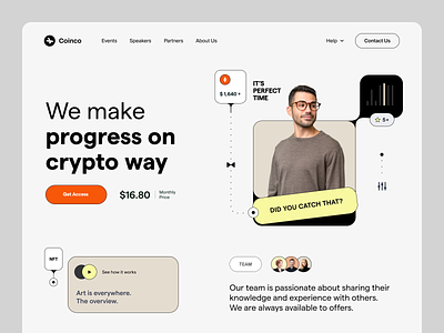 Coinco Website design interface product service startup ui ux web website