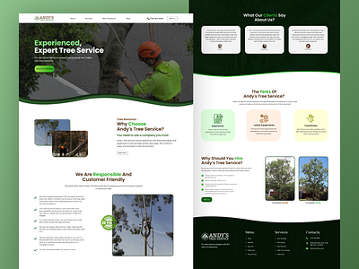 Tree Service Website branding design graphic design hero section landing page tree cutting website design tree service web design tree website ui ui design uiux web design