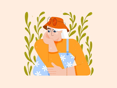 Character design character design graphic design hat illustration nature woman