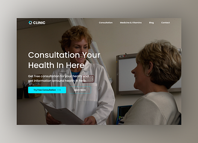 Consultation Health Landing Page branding clinic consultation design doctor figma landing page mobile ui ux