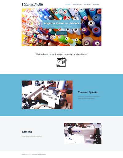 Website 4 Sewing Company branding graphic design ui