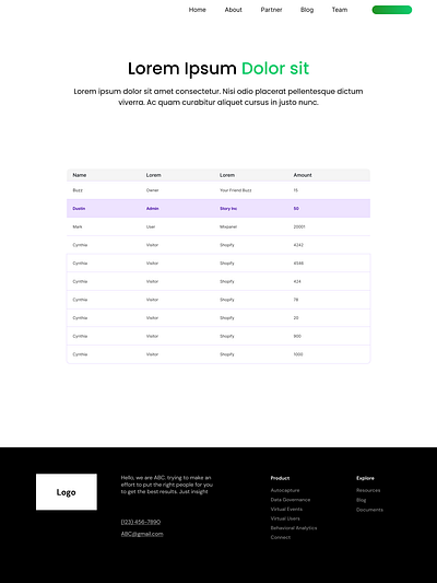 Transaction Table design illustration landing page nft nft marketplace table transaction table ui uiux ux web ui