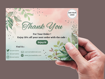 Thankyou card template floral template greeting card nature template template thank you thank you card thank you card template thankyou card thankyou card template thankyou template