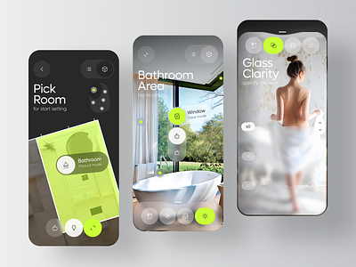 iHome - Smart Home (Glass Clarity) app automation home house iot mobile smart ui ux
