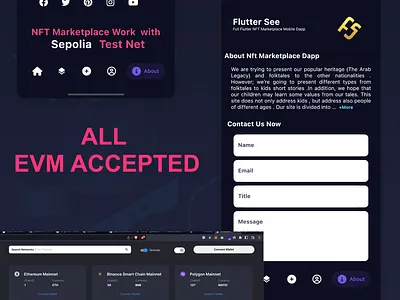FlutterSee - Full Flutter NFT Marketplace Mobile App With Solidi adobe xd android android app design flutter illustration ios ui