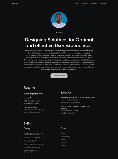 Waaz resume . . . ux design resume