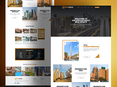 Golden Gateway Real Estate Website UI Design branding real estate real estate website ui ui design ui ux ui ux design ux web design website website design