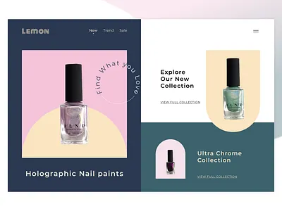 Website Design - E-commerce branding ecommerce fashion figmadesign nailart nailpaint product product design product display ui ui design ux ux design webdesign website layout