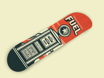 Fuel - Skateboard ⛽️ artwork brand identity branding deck deck design gas gas pump gas station graphic design illustration jeffrey dirkse logo marijuana retro skateboard smoke texture vector vintage visual identity