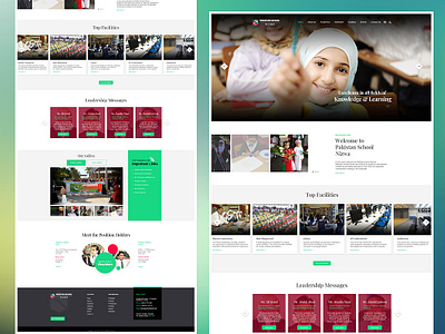 Pakistan Qatar School Website UI UX Design branding graphic design school website ui ui ux ux website website design website ui website ui design