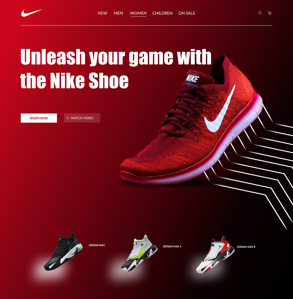 Nike Website Homepage by Sotiris Akridas on Dribbble