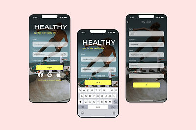 App for The healthy life design figma ui ui design uiux