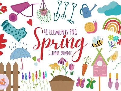 Spring Garden Clipart Bundle baby illustration spring design farmhouse flower clipart bundle garden equipment gardening elements gardening supplies graphic design illustration oil painting spring bundle spring clipart bundle spring elements garden spring garden spring garden clipart vector