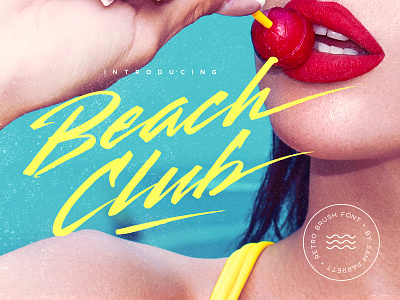 Beach Club Retro Brush Font 1980s 1990s 80s 90s brush cool fast font handlettered miami nostalgic retro retrowave script sexy signature synthwave typeface vacation vice